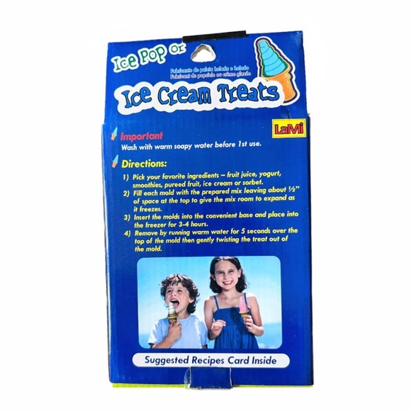 New Ice Cream or Ice Pop Treats 2 Piece Mold Set With Stand - Picture 4 of 15